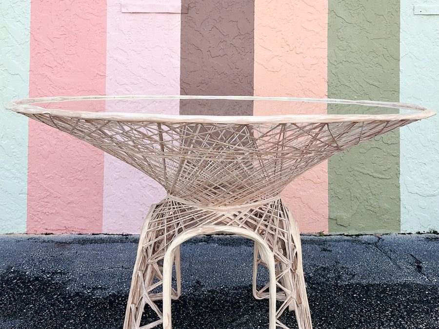 Marbled Pink Webspun Outdoor Dining Table