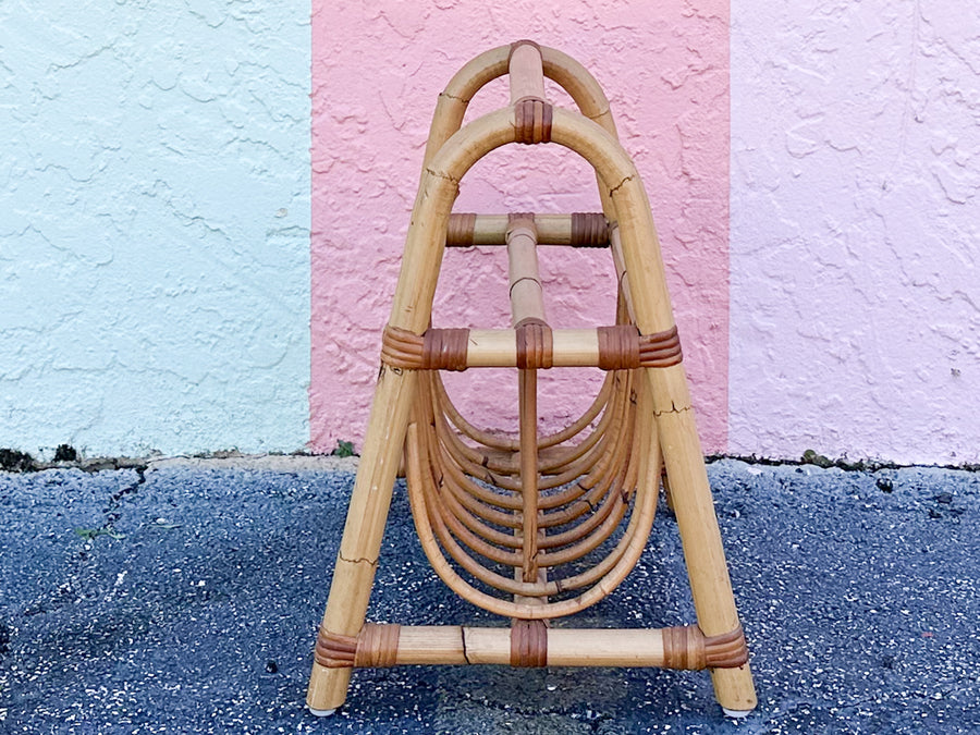 Cute Rattan Magazine Rack