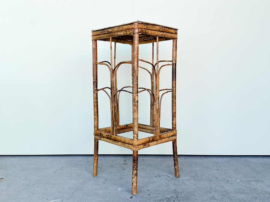 Tortoiseshell Rattan Plant Stand