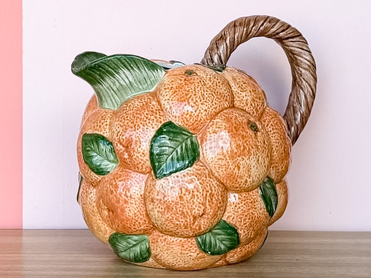 Fitz and Floyd Orange Pitcher
