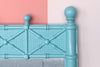 Turquoise Faux Bamboo Omega Mirror