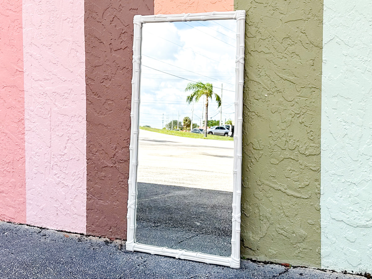 Palm Beach Style Faux Bamboo Mirror