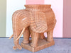 Large Wicker Elephant Garden Seat