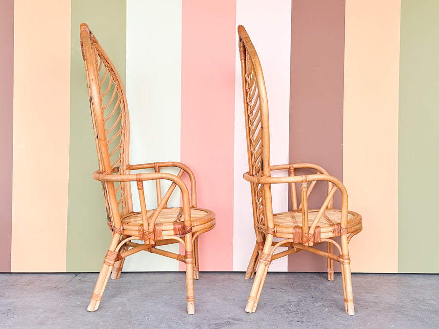 Pair of Palm Frond Accent Chairs