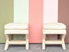 Pair of Upholstered X Benches