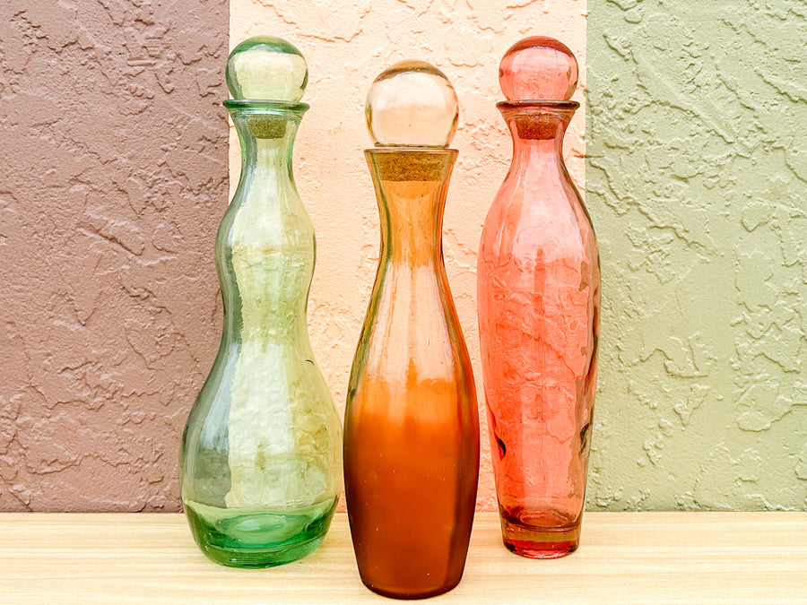 Set of Four Colorful MCM Jars