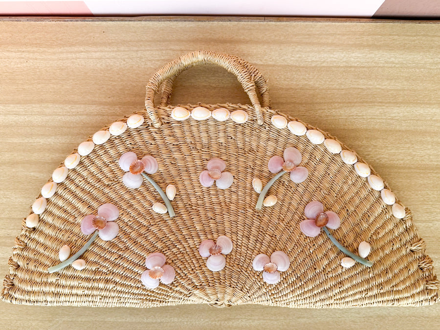 Vintage Woven Shellegance Clutch