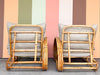 Frankl Style Rattan Pretzel Loveseat