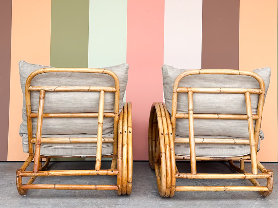 Frankl Style Rattan Pretzel Loveseat