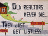 Old Realtors Needlepoint Art