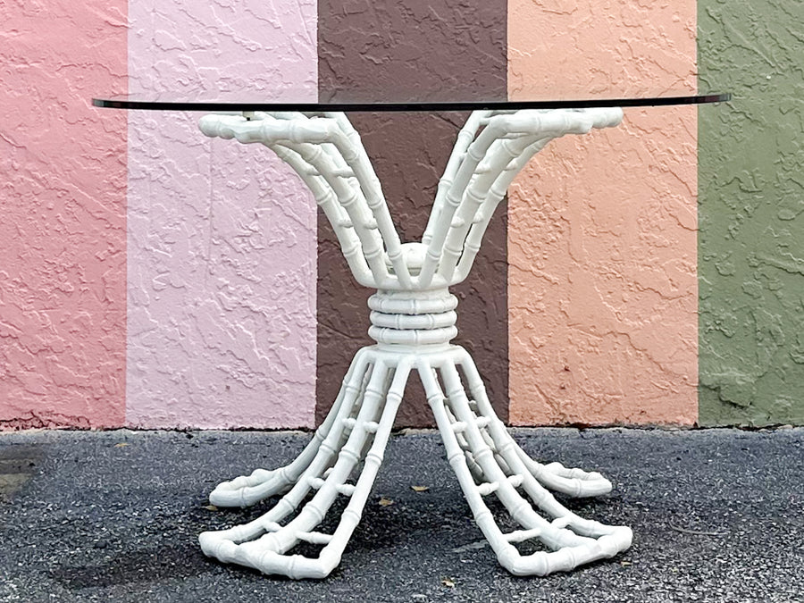 Palm Beach Style Faux Bamboo Outdoor Dining Set
