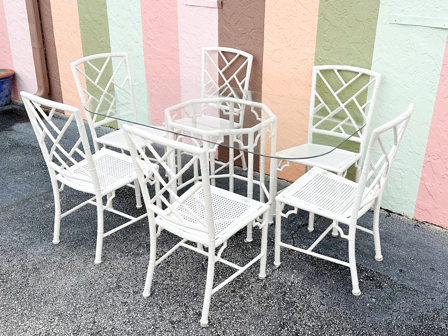 Meadowcraft Faux Bamboo Dining Set