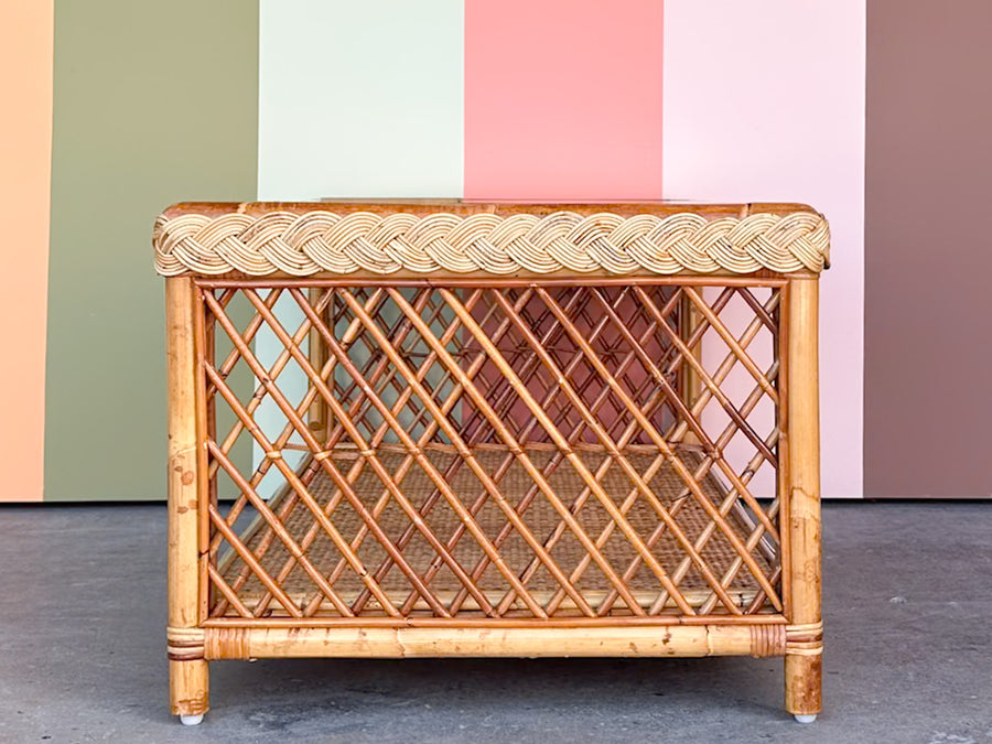Braided Rattan Coffee Table