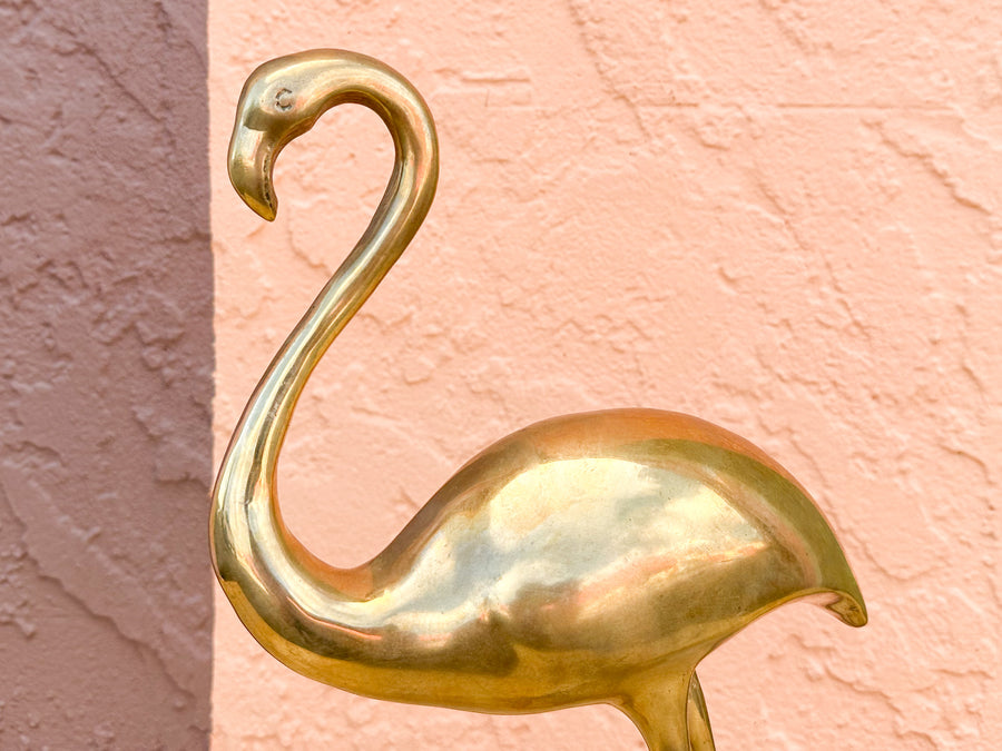 Fab Brass Flamingo