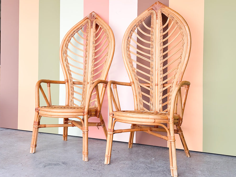 Pair of Palm Frond Accent Chairs