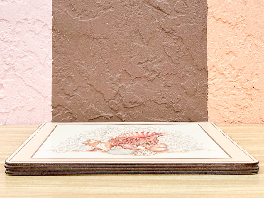 Set of Four Seashell Placemats