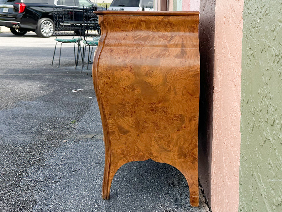 Italian Bombay Burl Wood Chest