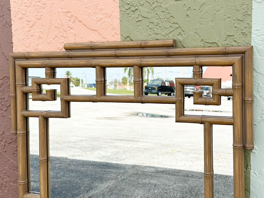 Greek Key Faux Bamboo Mirror