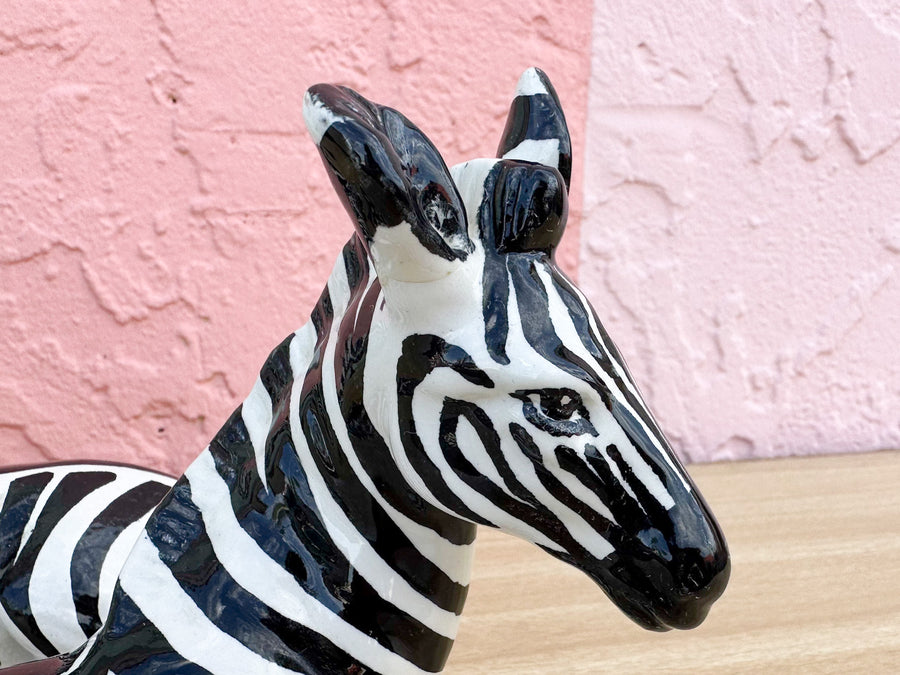Pair of Petite Ceramic Italian Zebras