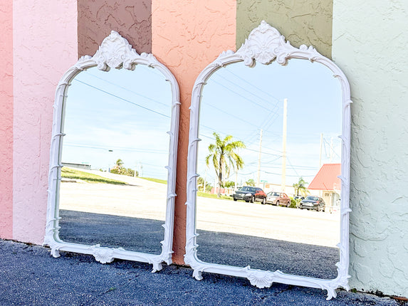 Pair of Shell Motif Mirrors
