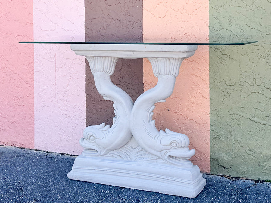 Concrete Koi Fish Console