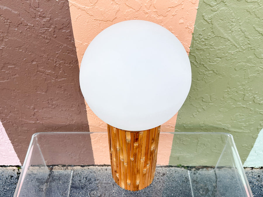 Rattan Globe Lamp