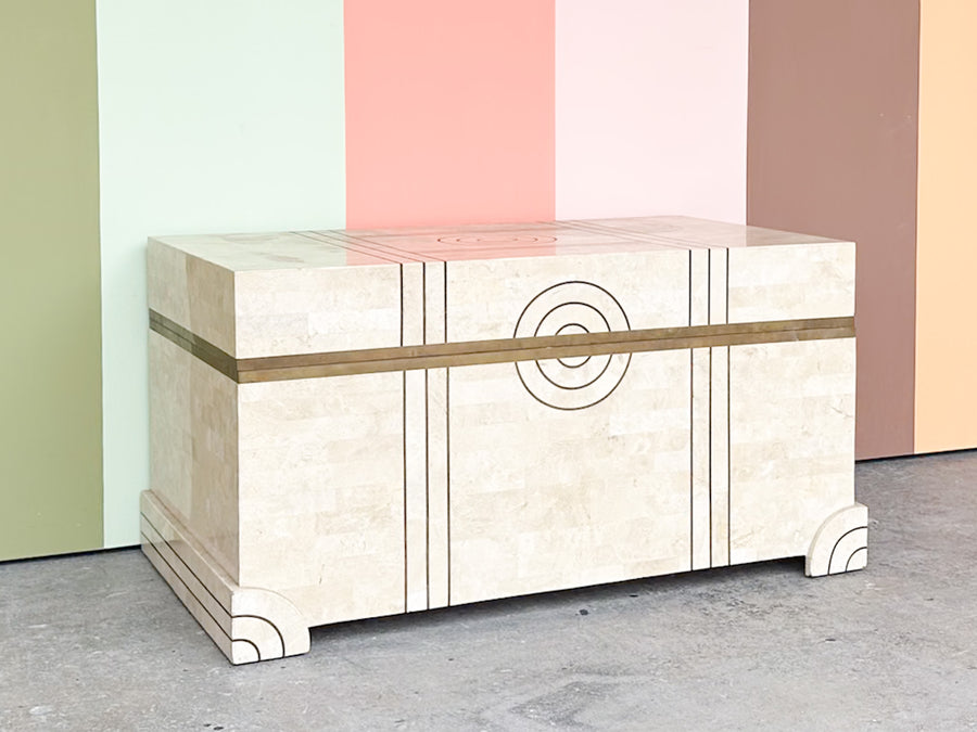 Maitland Smith Style Tessellated Stone Trunk