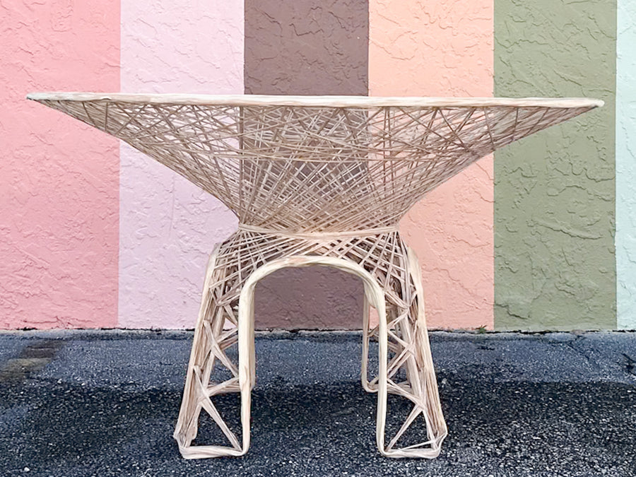 Marbled Pink Webspun Outdoor Dining Table