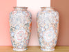 Pair of Pretty Peach Chinoiserie Vases