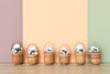 Set of Six Nantucket Basket Placecard Holders