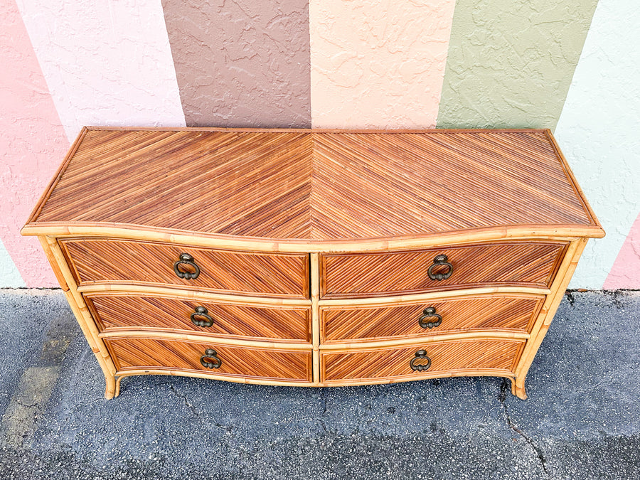 Pencil Reed Rattan Dresser