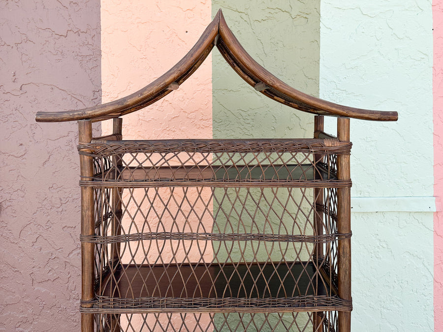 Rattan Pagoda Etagere