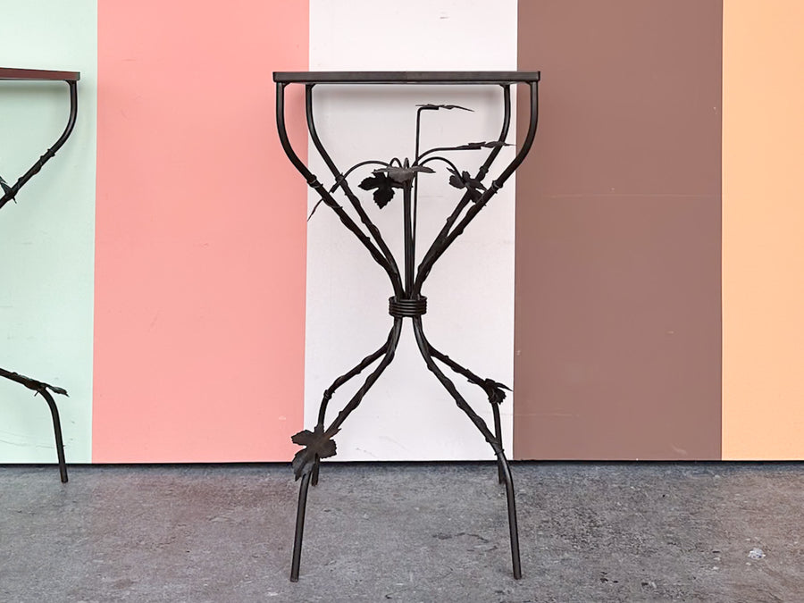 Pair of Cute Wrought Iron Side Tables