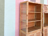 Pair of Coastal Rattan Wrapped Cabinets