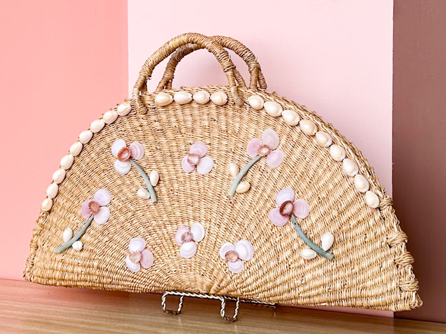 Vintage Woven Shellegance Clutch