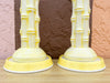 Cute Yellow Faux Bamboo Ceramic Lamps