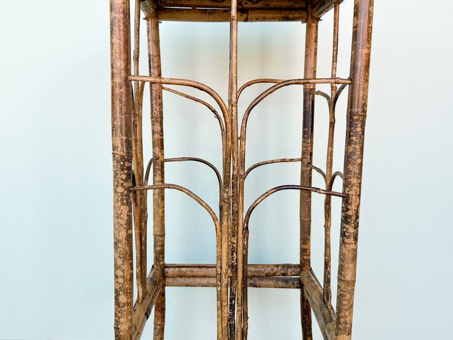 Tortoiseshell Rattan Plant Stand