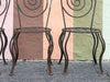 Set of Four Whimsical Circle Back Wrought Iron Chairs