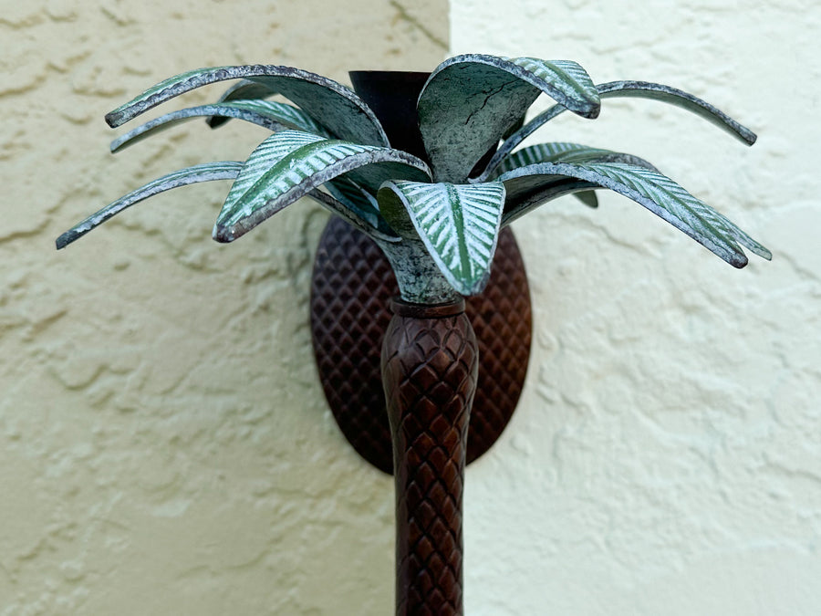 Pair of Palm Tree Wall Sconces