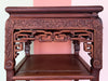 Chinoiserie Carved Rosewood and Marble Side Table