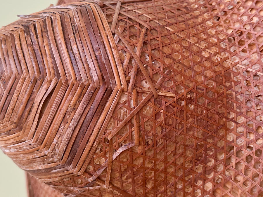 Trio of Cane and Rattan Hats