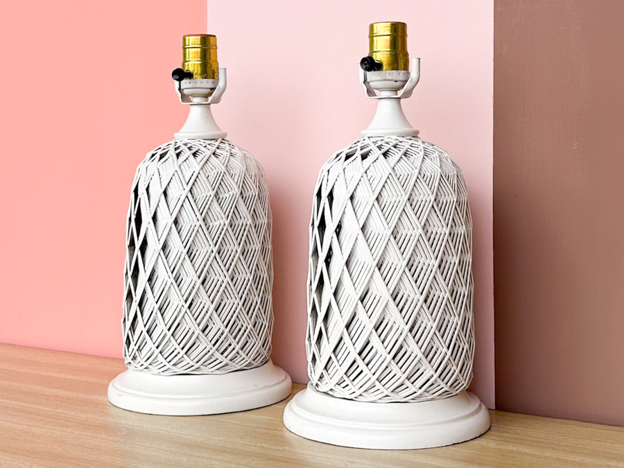 Pair of Petite Webspun Lamps
