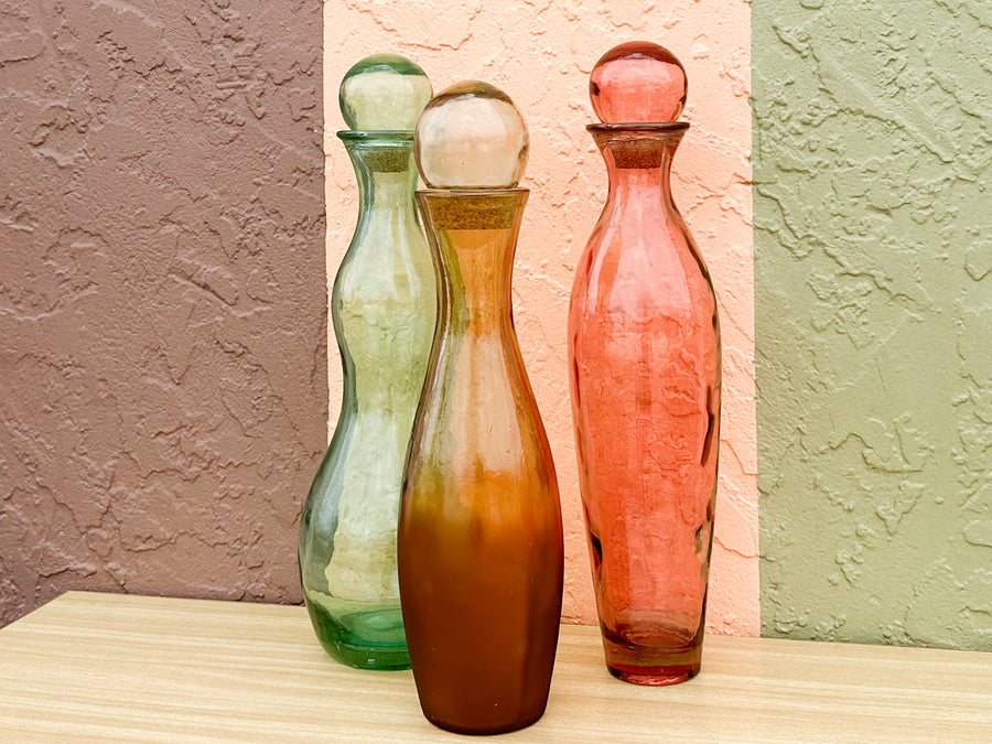 Set of Four Colorful MCM Jars