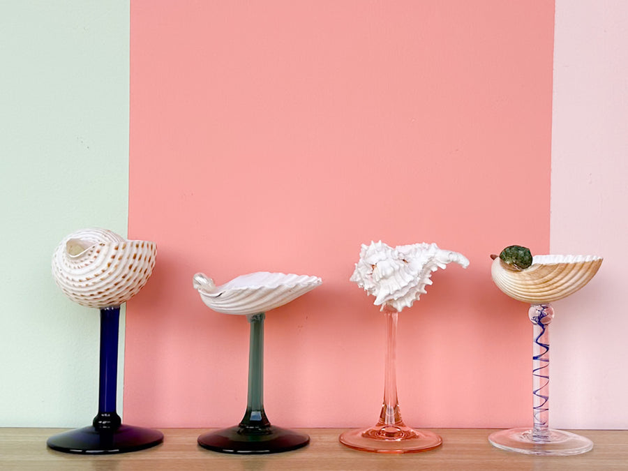 Set of Four Colorful Shell Coupes