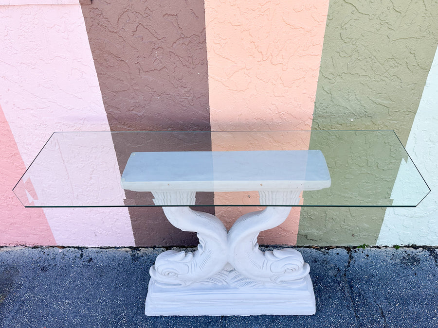 Concrete Koi Fish Console