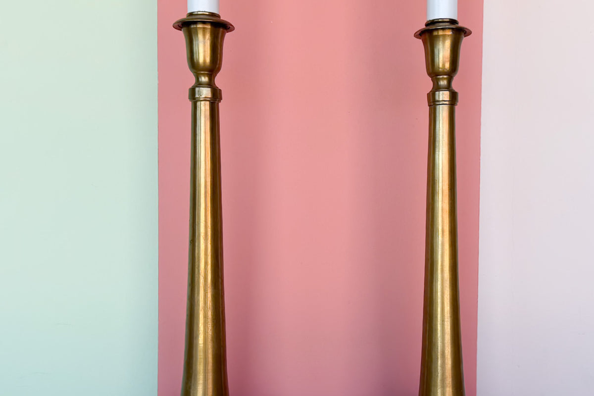 Pair or Brass Buffet Lamps