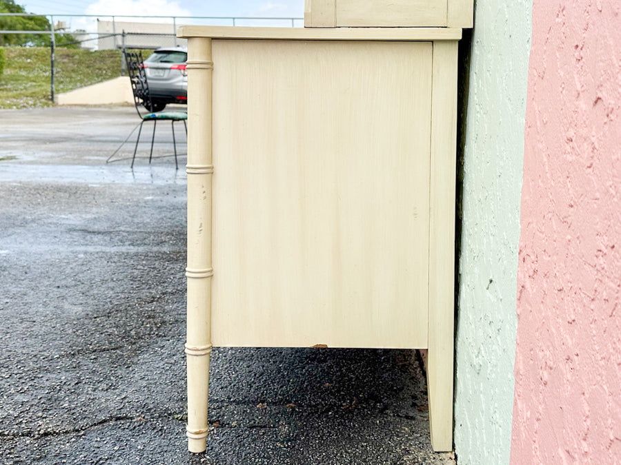 Faux Bamboo Henry Link Dresser and Hutch