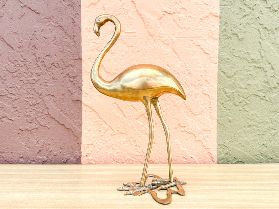 Fab Brass Flamingo