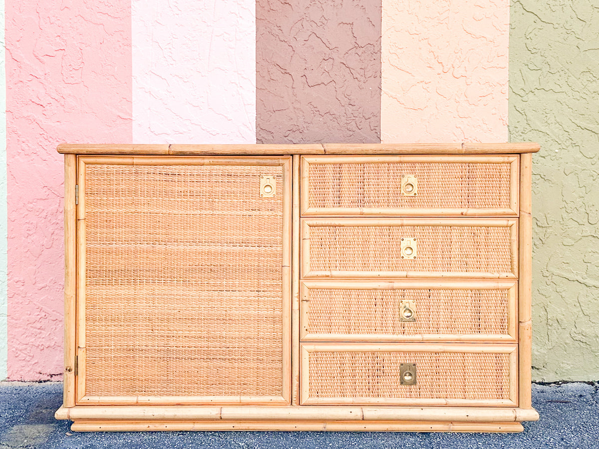 Italian Rattan and Seagrass Server