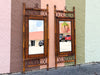 Pair of Island Chic Bamboo and Greek Key Mirrors